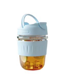 Best Glass Mug FlexiSip – Compact 390ml with Dual Sip Lid