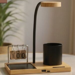FUZO Bamboo Desk Organizer – Auburn 6-in-1 Desk Set