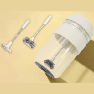 FUZO Electric Milk Frother –Rechargeable Borosilicate Bottlep