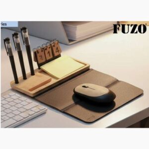 FUZO Essential EcoBundle – Bamboo Desk Set with Wireless Mouse