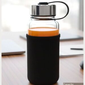 Glass Water Bottle – Essential ChromeTank with Chrome Cap