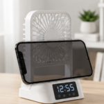 Best Desk Fan with Clock and Phone Stand – FUZO Gale 5-in-1