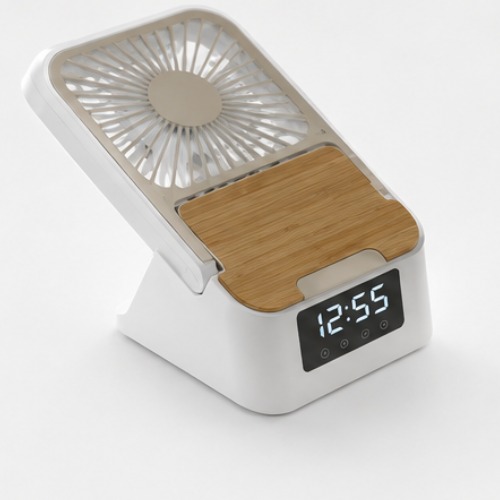 Best Desk Fan with Clock and Phone Stand – FUZO Gale 5-in-1