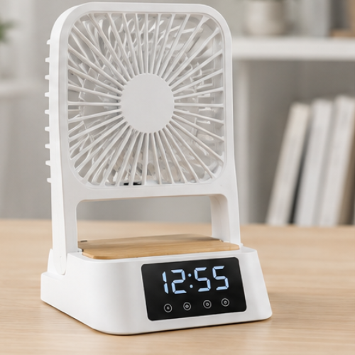 Best Desk Fan with Clock and Phone Stand – FUZO Gale 5-in-1