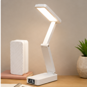 Foldable Desk Lamp with Clock – FUZO Beacon LED Light