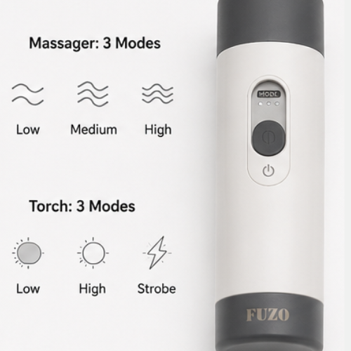 Best Facial Massager with Flashlight – FUZO RayLax Rechargeable Torch