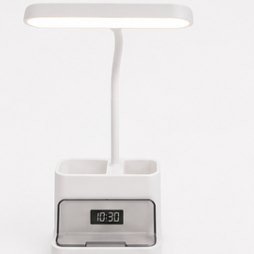 Desk Lamp with Pen Stand and Clock – FUZO Ray