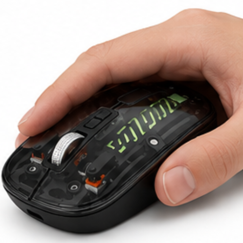 Essential Transparent Wireless Mouse – Dual Mode