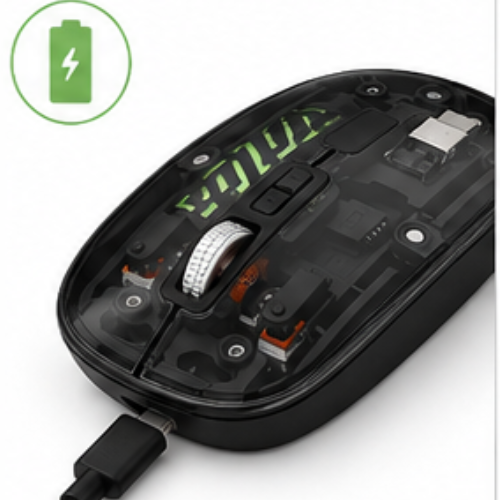 Essential Transparent Wireless Mouse – Dual Mode