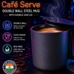 Cafe Serve Double Wall Steel Mug