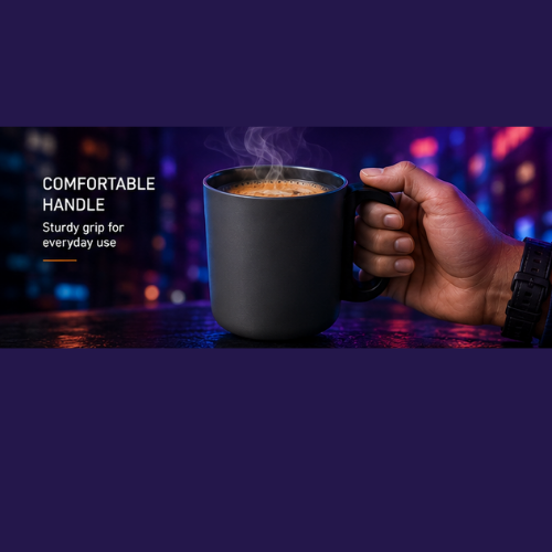 Cafe Serve Double Wall Steel Mug