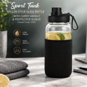Powerplus Glass Water Bottle SportTank