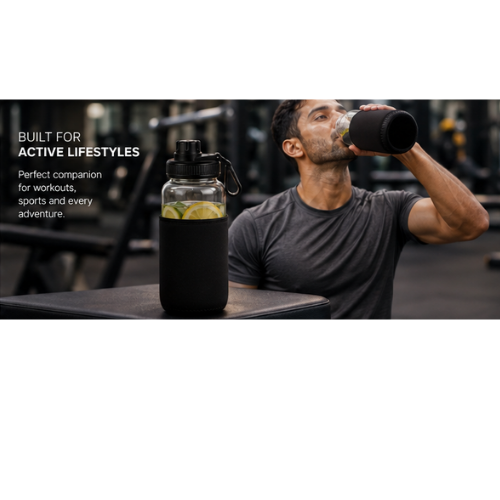 Powerplus Glass Water Bottle SportTank