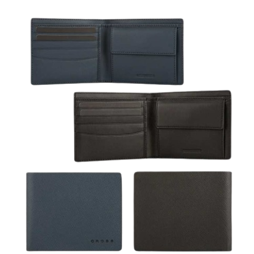 Cross Bifold Wallet Coin Pocket - Genuine 4CC Wallet
