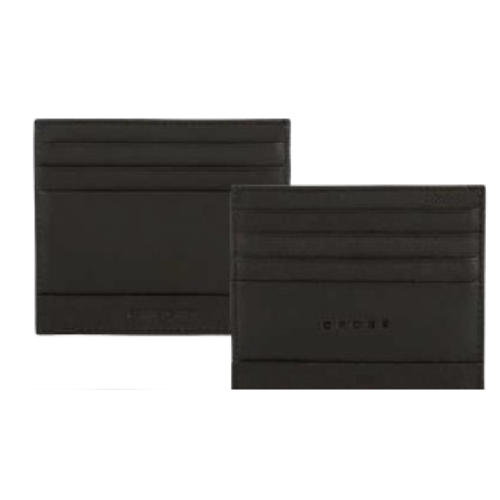 Cross Saffiano 6CC Card Holder — Black, Navy Blue & Tan