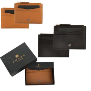 Cross Ladies Wallet' 6CC Card Holder— Black & Tan
