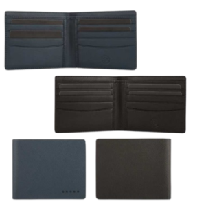 Cross Saffiano Leather Bifold Wallet - Genuine 8CC Wallet