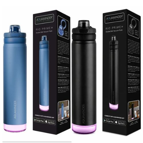 Aquaminder Bottle Rio Prime+— Black & Blue, 700ML