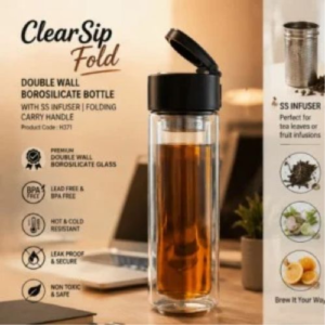 ClearSip Fold Double Wall Borosilicate Bottle