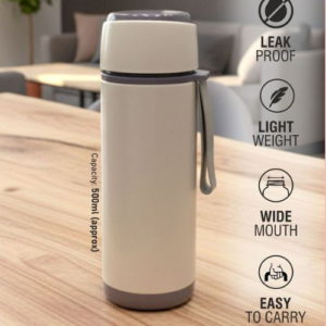 Glaze Dual-Tone Glossy Glass Bottle with Carry Strap