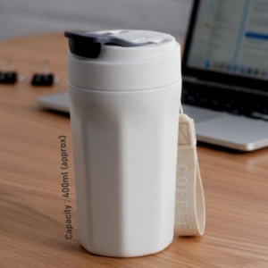 PowerPlus DuoSip Glass Sipper Mug with Plastic Body
