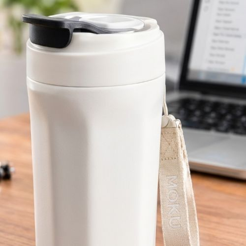 PowerPlus DuoSip: Glass Sipper Mug with Plastic Body