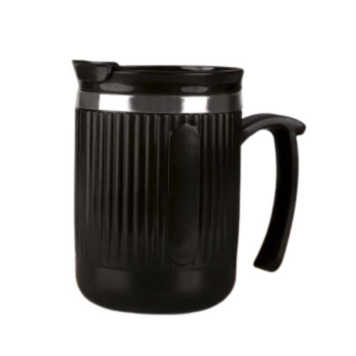 PowerPlus DuraMug Grip Lite Large Steel Mug with Flip Top Lid