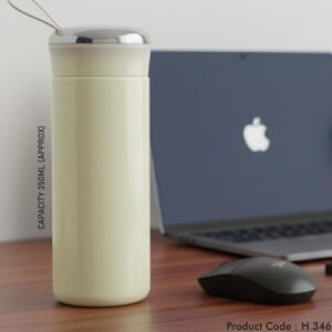PowerPlus SafeSip Chrome – Durable Glass Bottle with Plastic Protection