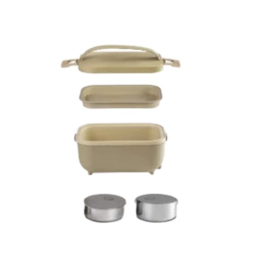 PowerPlus ThermoBite Electric Lunch Box with 4 Steel Containers