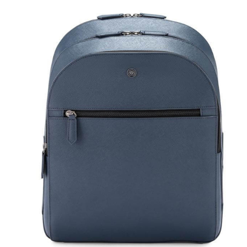 Cross Timeless Style Backpack — Genuine Leather, Black & Blue