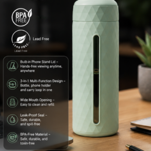 PowerPlus Glass water bottle