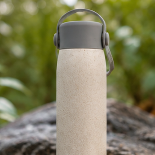 GraniteStation: Wheat Straw Glass Bottle