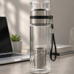 ClearSip Duo: Double Wall Borosilicate Infuser Bottle