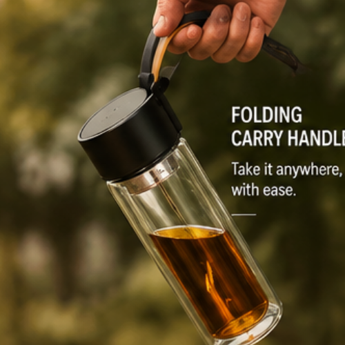ClearSip Fold: Double Wall Borosilicate Bottle