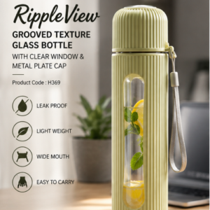 RippleView: Grooved Texture Glass Bottle