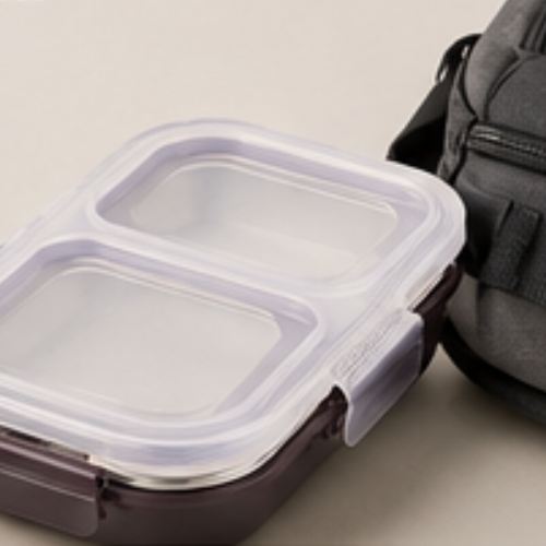 2 Partition Lunch Box – Essential TokuBox Split with Spoon
