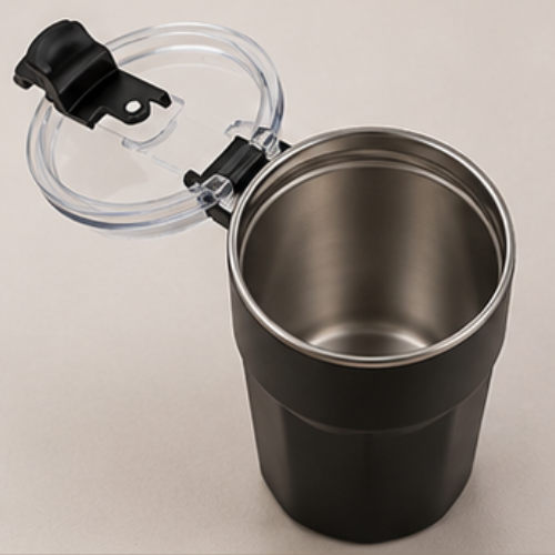 Stainless Steel Mug with Flip Top Lid Stainless Steel Mug with Flip Top Lid