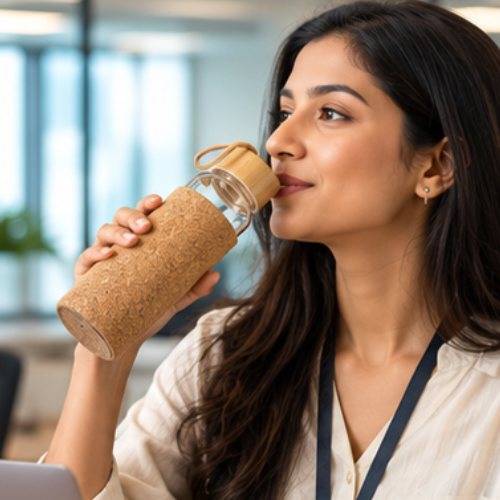 Borosilicate Glass Bottle – Essential ClearSip EcoWrap