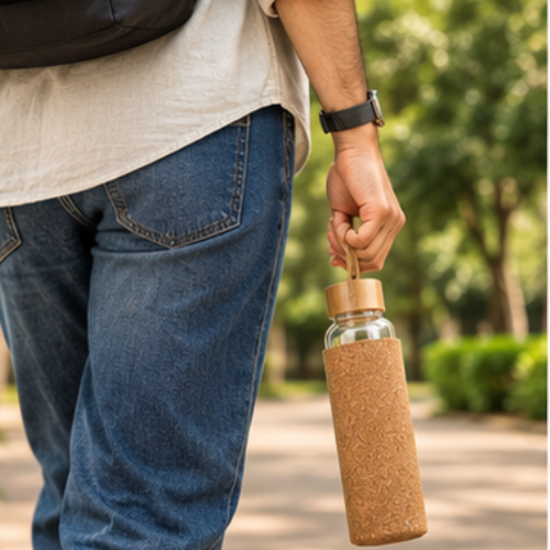 Borosilicate Glass Bottle – Essential ClearSip EcoWrap