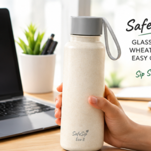 Wheat Straw Glass Water Bottle – Essential SafeSip Eco II