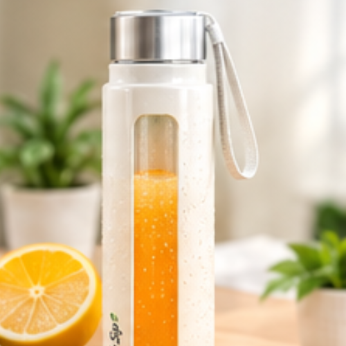 Glass Bottle with Plastic Outer Body – Essential SafeSip