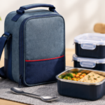 Zippy Square: Lunch Box Bag with Stainless Steel Containers