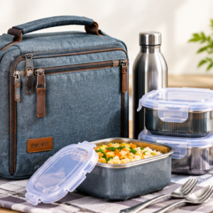 PIK-KIT Joy: All in 1 Lunch Box with Stainless Steel Containers