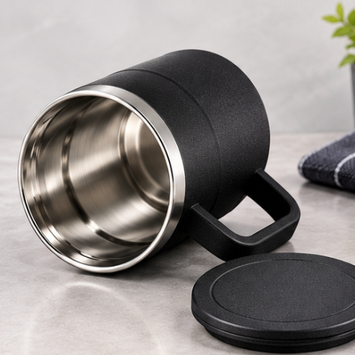 EcoWave: Stainless Steel Double Wall Coffee Mug