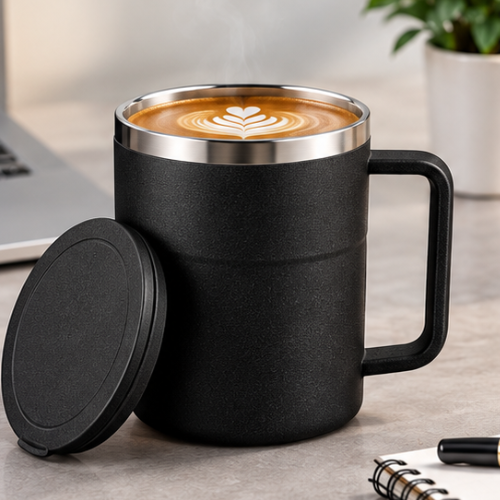 EcoWave: Stainless Steel Double Wall Coffee Mug