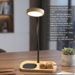 PowerGlow: Glow Desk | 5-in-1 Bamboo Desk Organizer