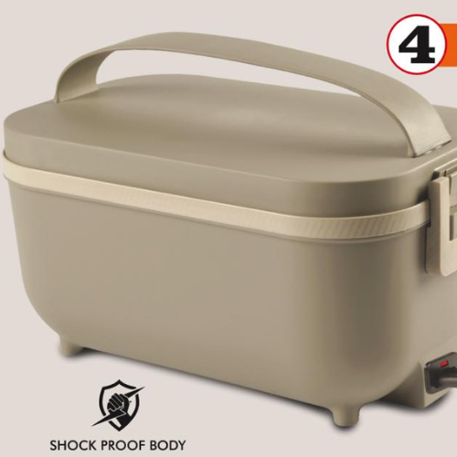 ThermoBite: Electric Lunch Box with 4 Steel Containers ThermoBite: Electric Lunch Box with 4 Steel Containers