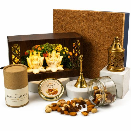 Gift Set - The Aranya Cork Chest Festive Pooja Hamper