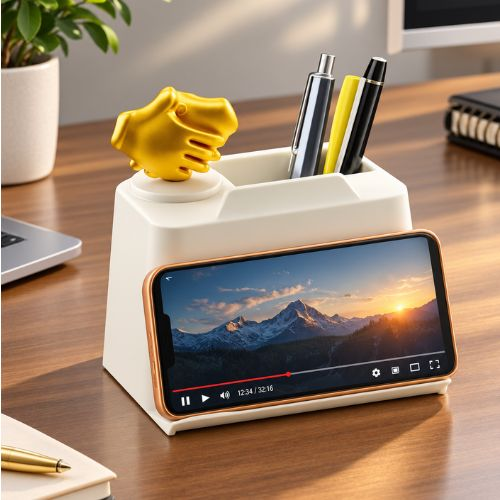 Everyday Organizers Eros Signature — Desk Organizer with Phone Stand