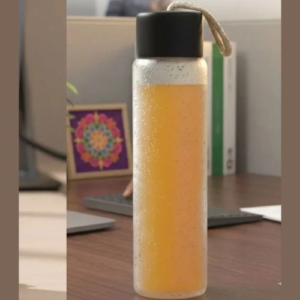 VelvetMist Frosted Glass Bottle with Contrast Cap